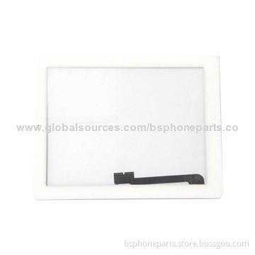 Original Touch Digitizer Screen with Home Button Flex and Adhesive, for iPad 3, White